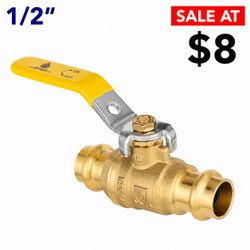 1/2" Press Ball Valve with EPDM O Ring
