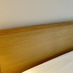 Pier 1 Imports Light Oak Queen Headboard And Bed Frame, $75