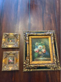 Vintage oil painting set