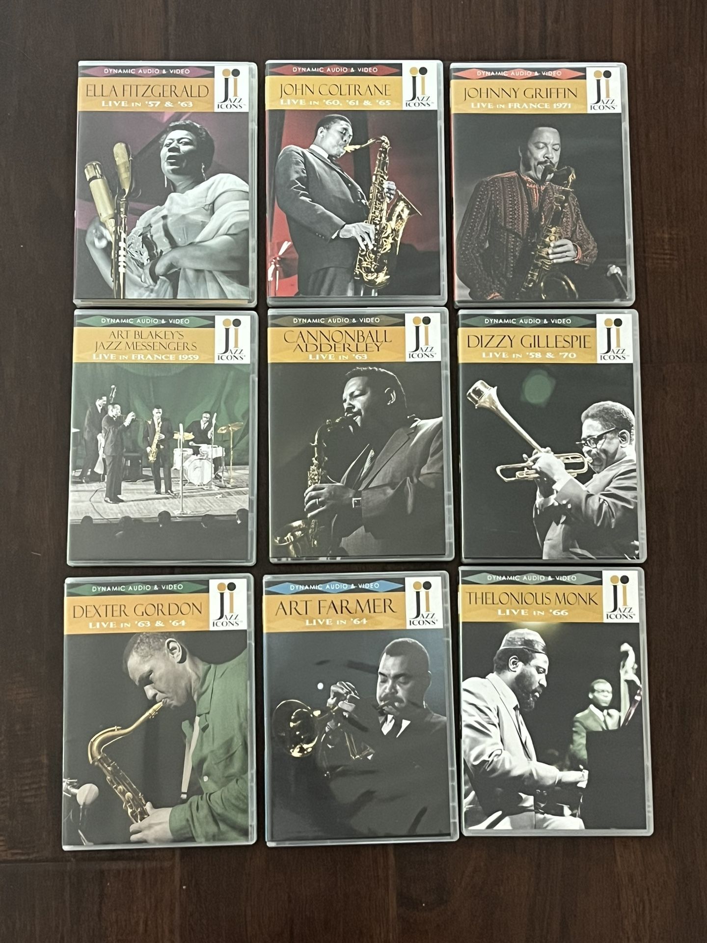 Lot of 9 JAZZ ICONS Live '59 thru '71 DVD Set