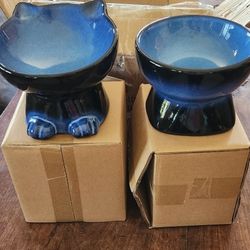 New Nihow Set of Ceramic Pet Bowls