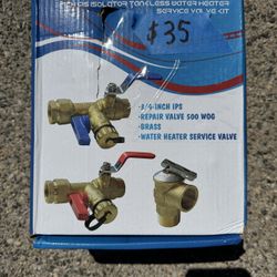 Tankless Water Heater Service Valve Kit