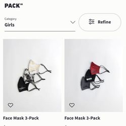 Brand New Hollister 3 Pack Face Mask 