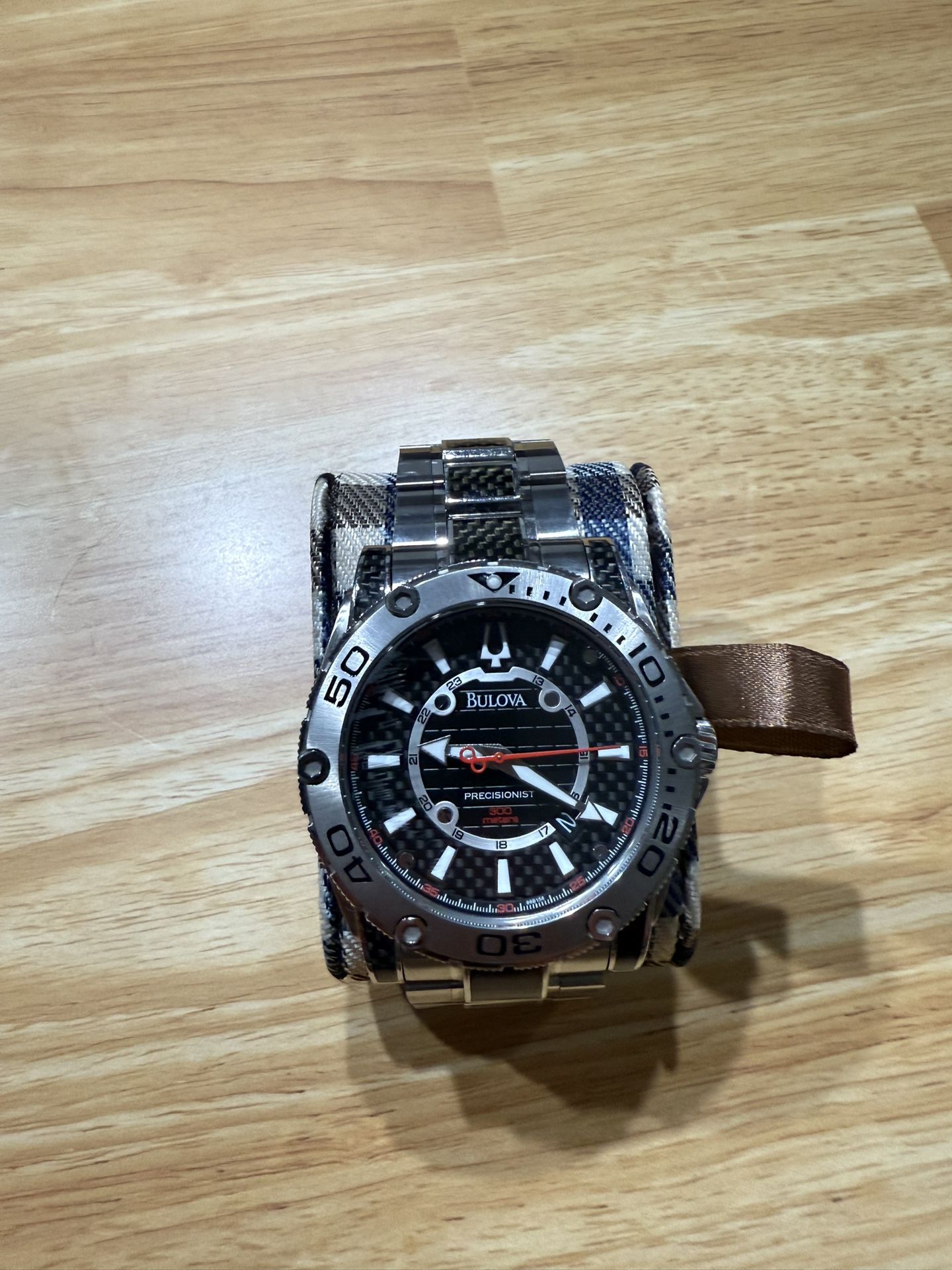 Bulova Men's 96B156 Precisionist Champlain Stainless Watch Battery