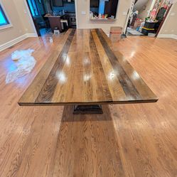 Custom-Made hickory dining table