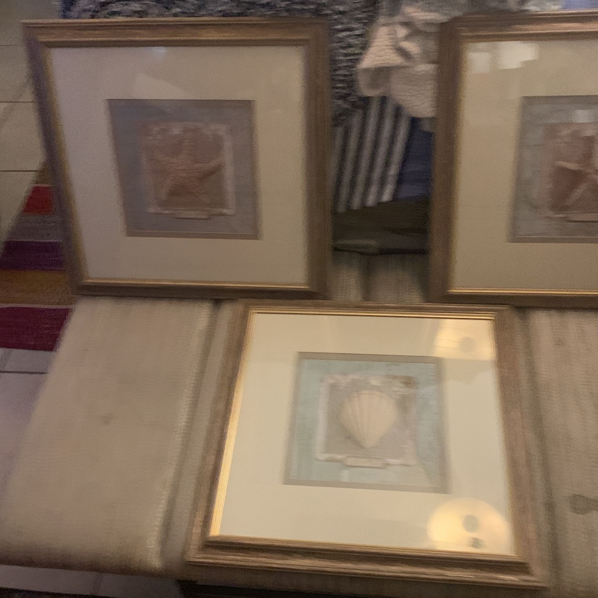 3 Framed Ocean Type Pictures $10 Piece New