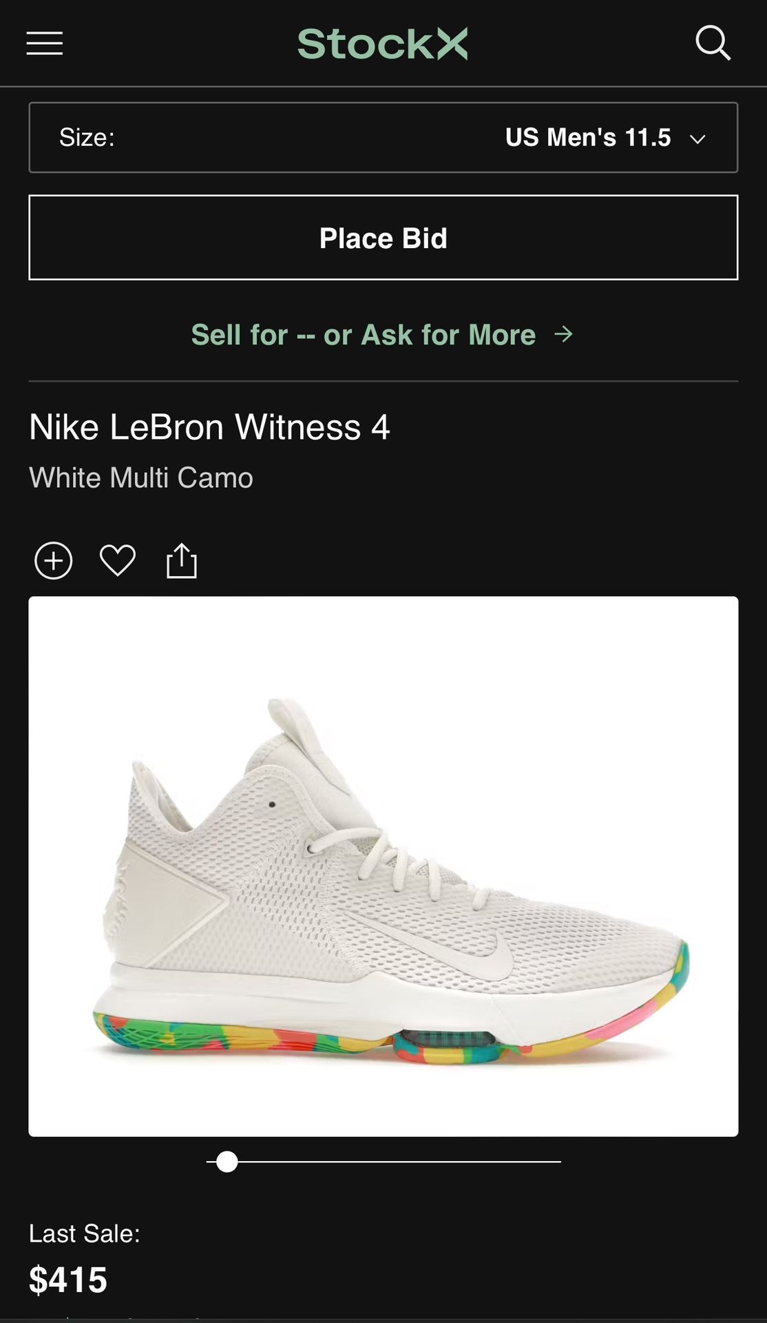 Nike Lebron Witness IV Summit White Brand New Size 11.5