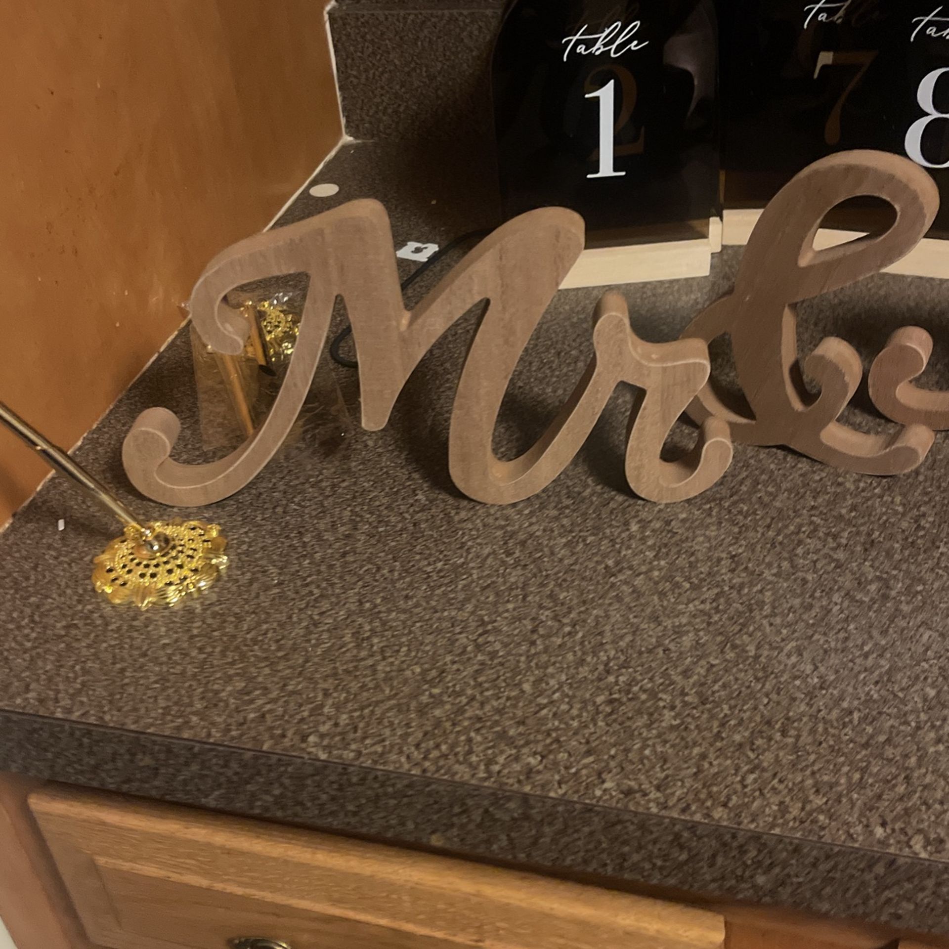 Mr/Mrs Sweetheart Table Decor-