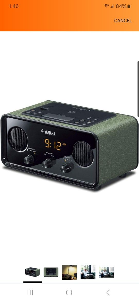 Yamaha TSX-B72 Clock , Alarm, Radio, Bluetooth, USB