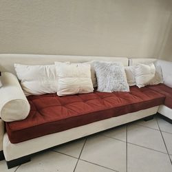 Sofa In Suede Material 