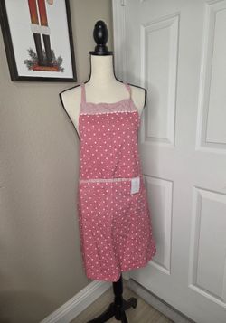 Storehouse Red Heart Print Kitchen Apron