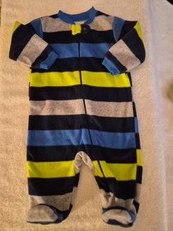 Baby Boy Fleece Footed Pajama Sleeper, Size 0-3 mo, Garanimals
