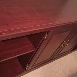 Cherry Wood TV Stand Entertainment Center