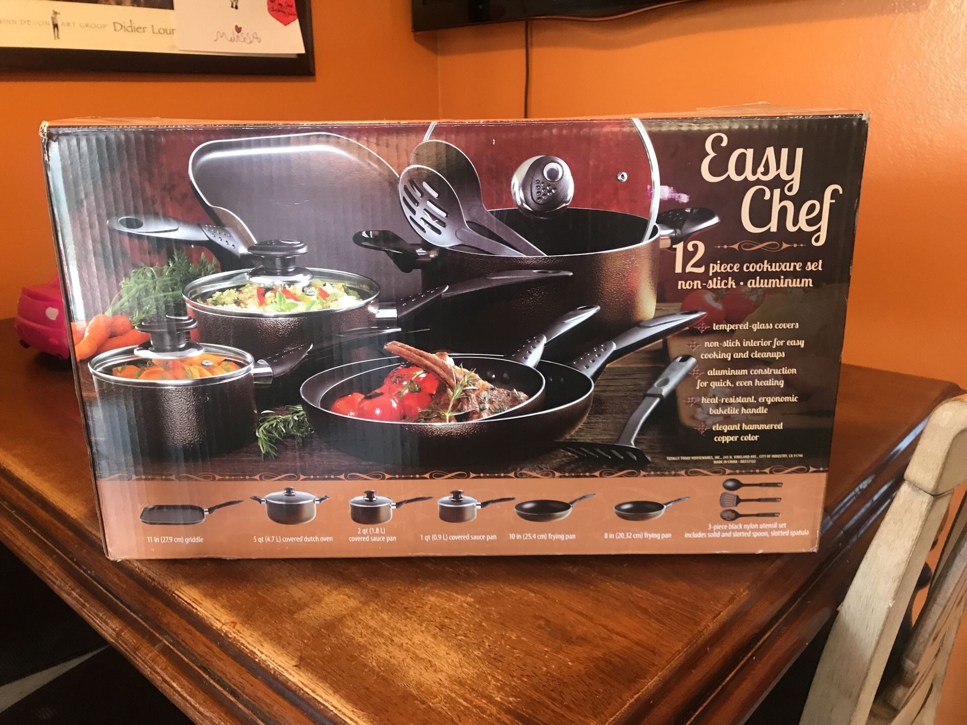 Easy Chef 12 Piece cookware set non-stick aluminum brand new Asking $35 no less