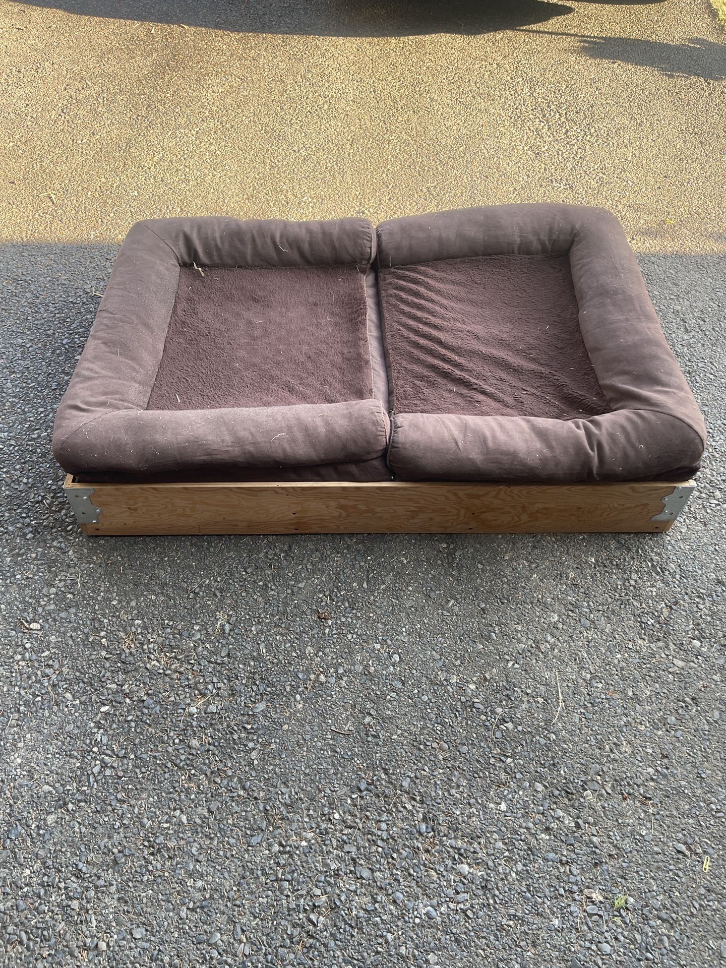 Dog Bed With Custom Wood Box 