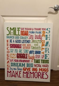 Large Canvas play room sign wall decor