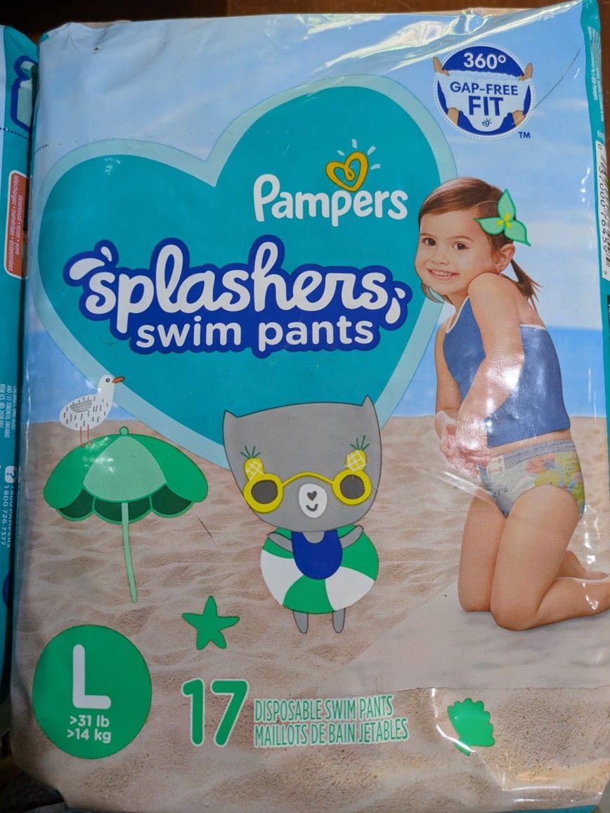 pampers splashers swim pants large