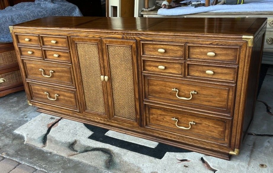 Burlington House Mid Century Triple Dresser