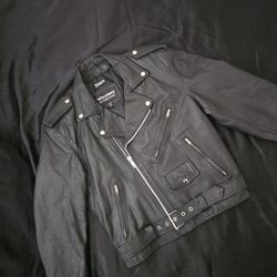 Wilsons Leather Biker Jacket Medium