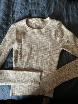 Brown And White Shirt