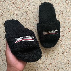 Balenciaga Fur Slides