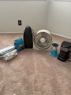 Mixed Home Appliances Lot – Fan, Heater, Coffee Maker & More