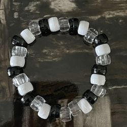 White And Black And Clear Bracelet