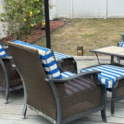 Wicker Patio Set With Cushions