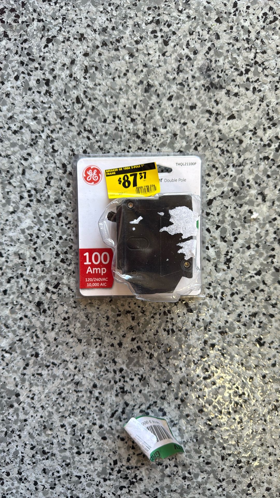 The Home Depot price for the GE Q-Line 100 Amp 2 in. Double-Pole Circuit Breaker