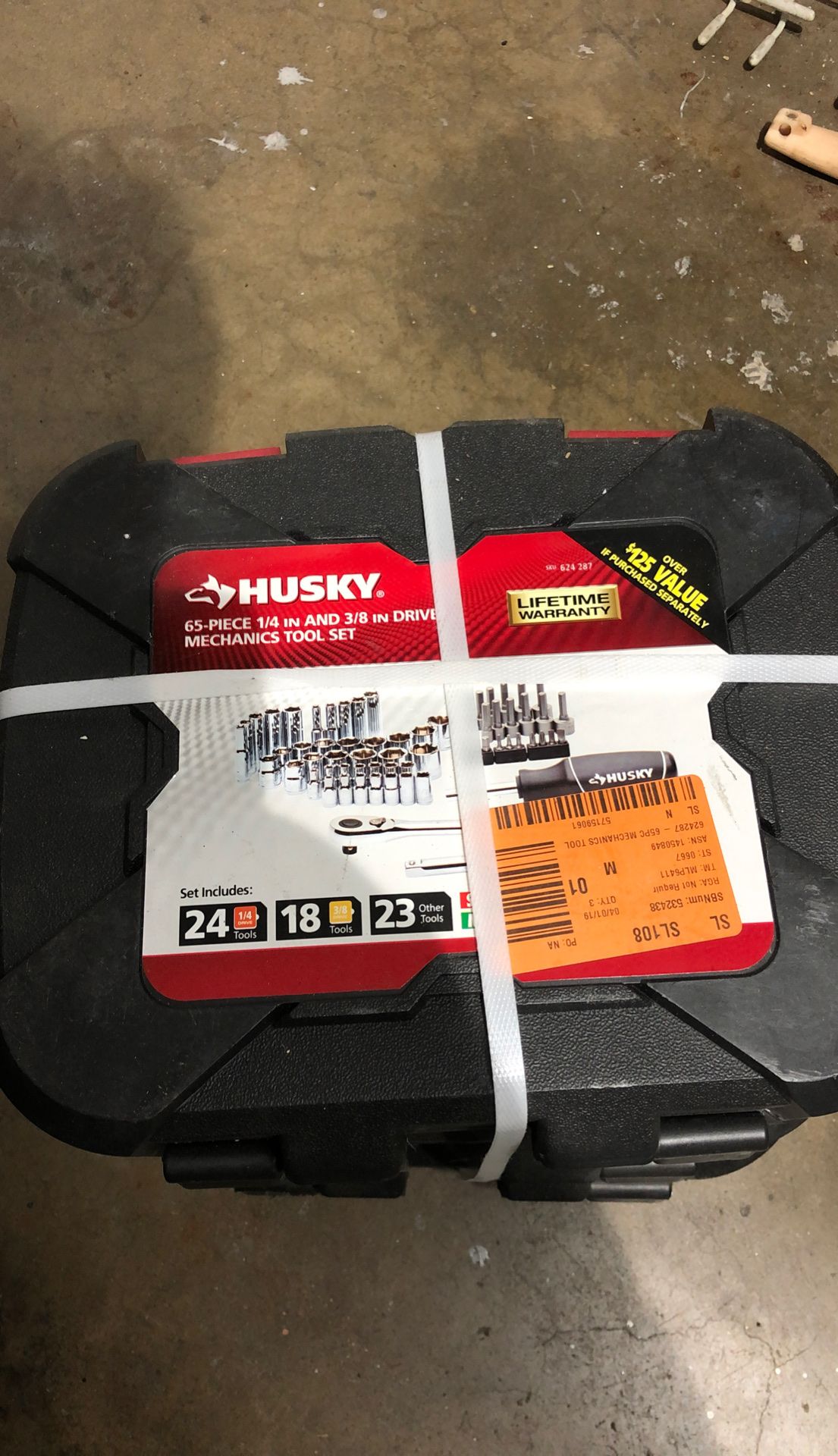 Husky 65 piece tool boxes 3 boxes