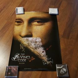 Tom Hanks and cast Signed Autographed Da Vinci Code Photo Movie Poster two-sided poster one side signed with COA
SIGNED MOVIE POSTER-The Da Vinci Code