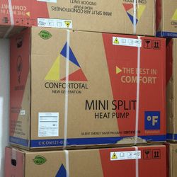 Mini Splits For Sale! $330. Confortotal, 110V, 12,000 BTUs. 1 Ton, For Heat And Cooling. 