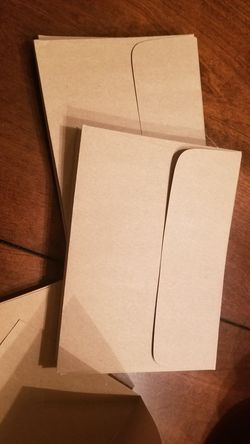 Blank brown paper cards & envelopes