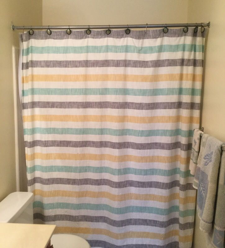 Fabric shower curtain