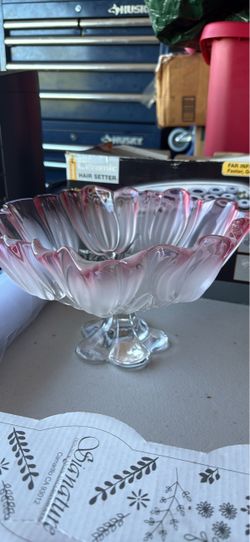 Crystal Glass Pedestal Compote Bowl