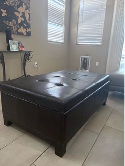 Ottoman with storage great condition. 50” x 30” x 19” H . $110