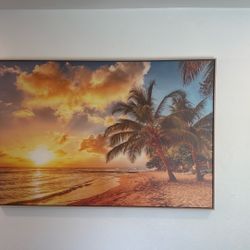 Beach Print On Canvas 