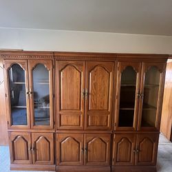 Wood  Entertainment Cabinet Vintage 