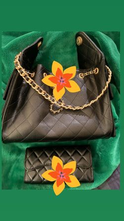 Black bag with wallet