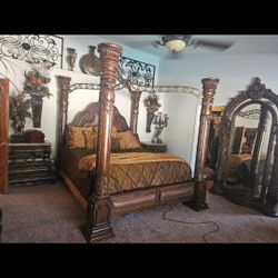 Cal King Bedroom Set  Marble Top 