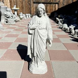 New Sagrado Corazón De Jesus Made Out Of Cement Perfect Gift 🎁 
