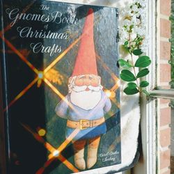 1980 copy The Gnome Book of Christmas Crafts, pattern book, fairycore
