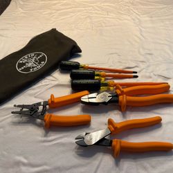 Klein 6 Piece Insulated Hand Tools Set With Klein Pouch