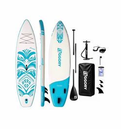EGGORY Inflatable Paddle Board,Paddle Boards | Stable Design with Non-Slip Comfort Deck, Portable Tr