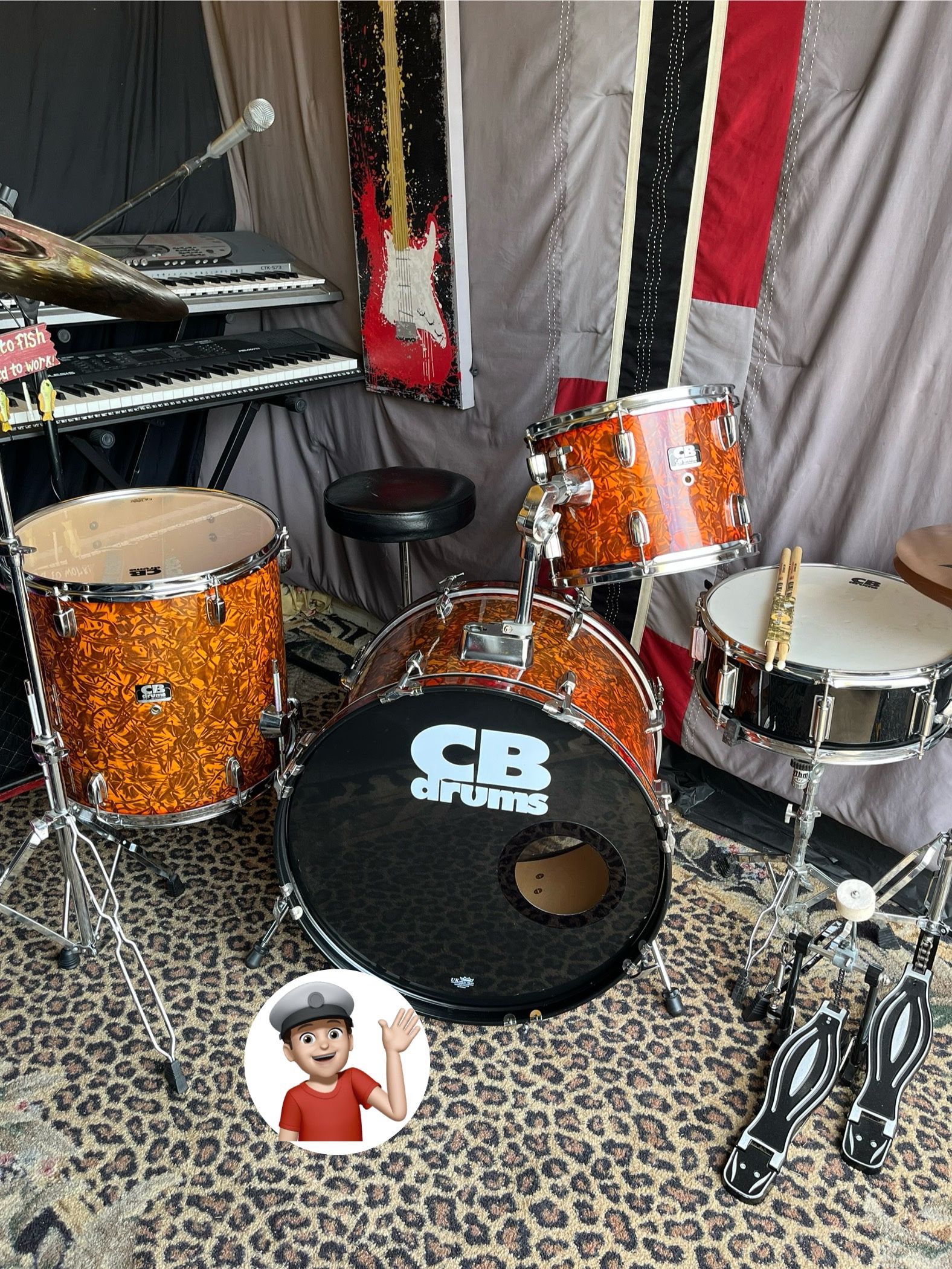 🔥 Complete Drum Set Drums w/Zildjians