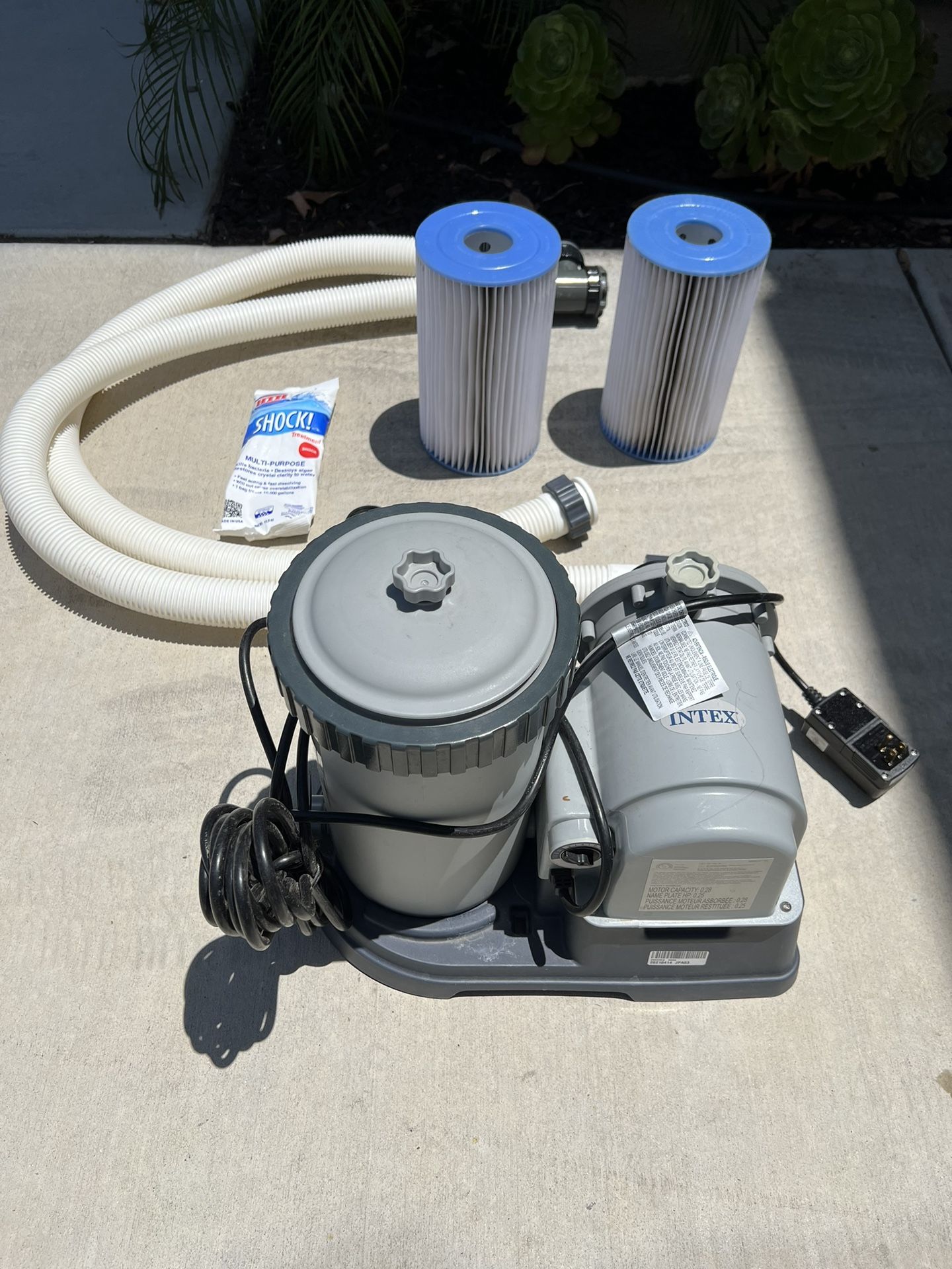 Pool Pump - Intex Krystal Clear Cartridge Filter Pump 2500 GPH