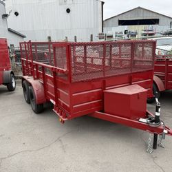 2025 Carson Trailer Red Landscape 6.5’ X 12’ 7K GVWR 