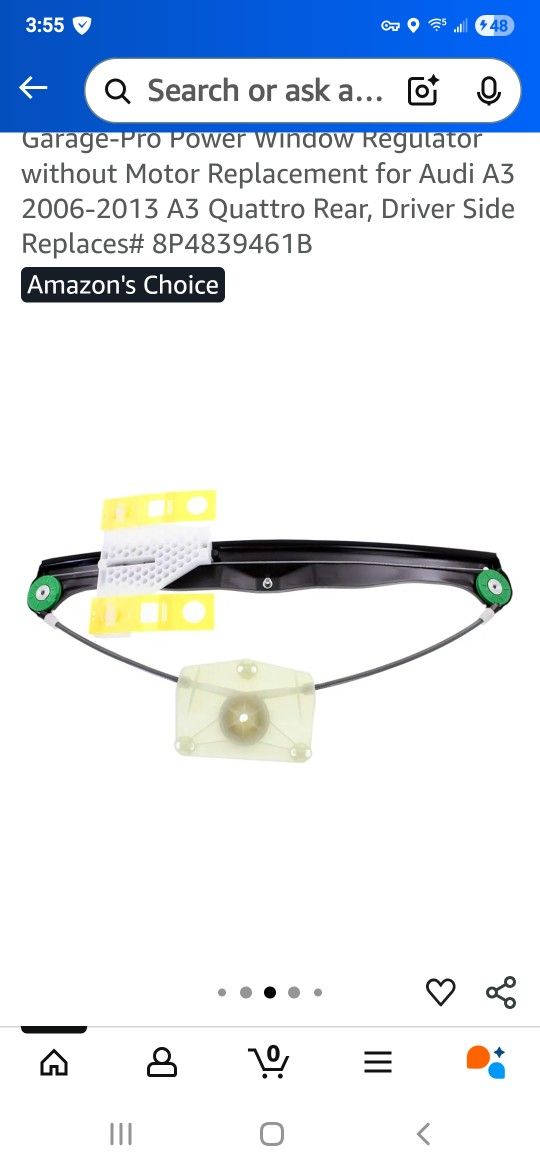 Audi A3 Rear Left Window Regulator 06-2013