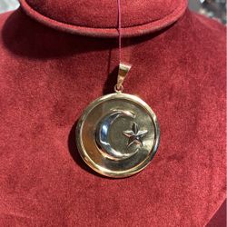 Star/moon Pendant 14k 