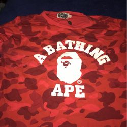 Red Camo Bape Shirt